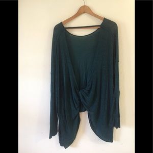 Free people teal blouse